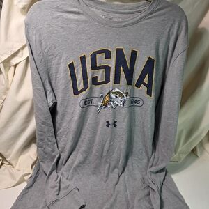 Under Armour Gray USNA Long Sleeve Shirt